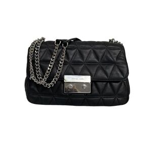 Michael Kors Black Quilted Chain Shoulder Bag